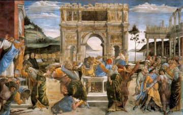  Botticelli Lienzo - El castigo de Coré Sandro Botticelli